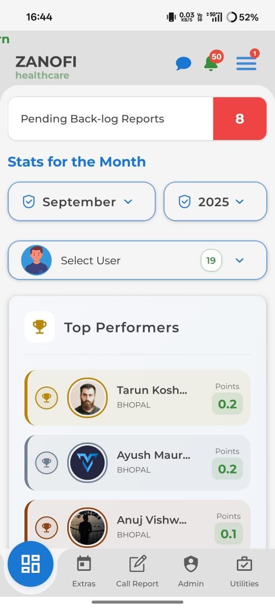 Medorn ERP - MR Reporting Software Mobile View