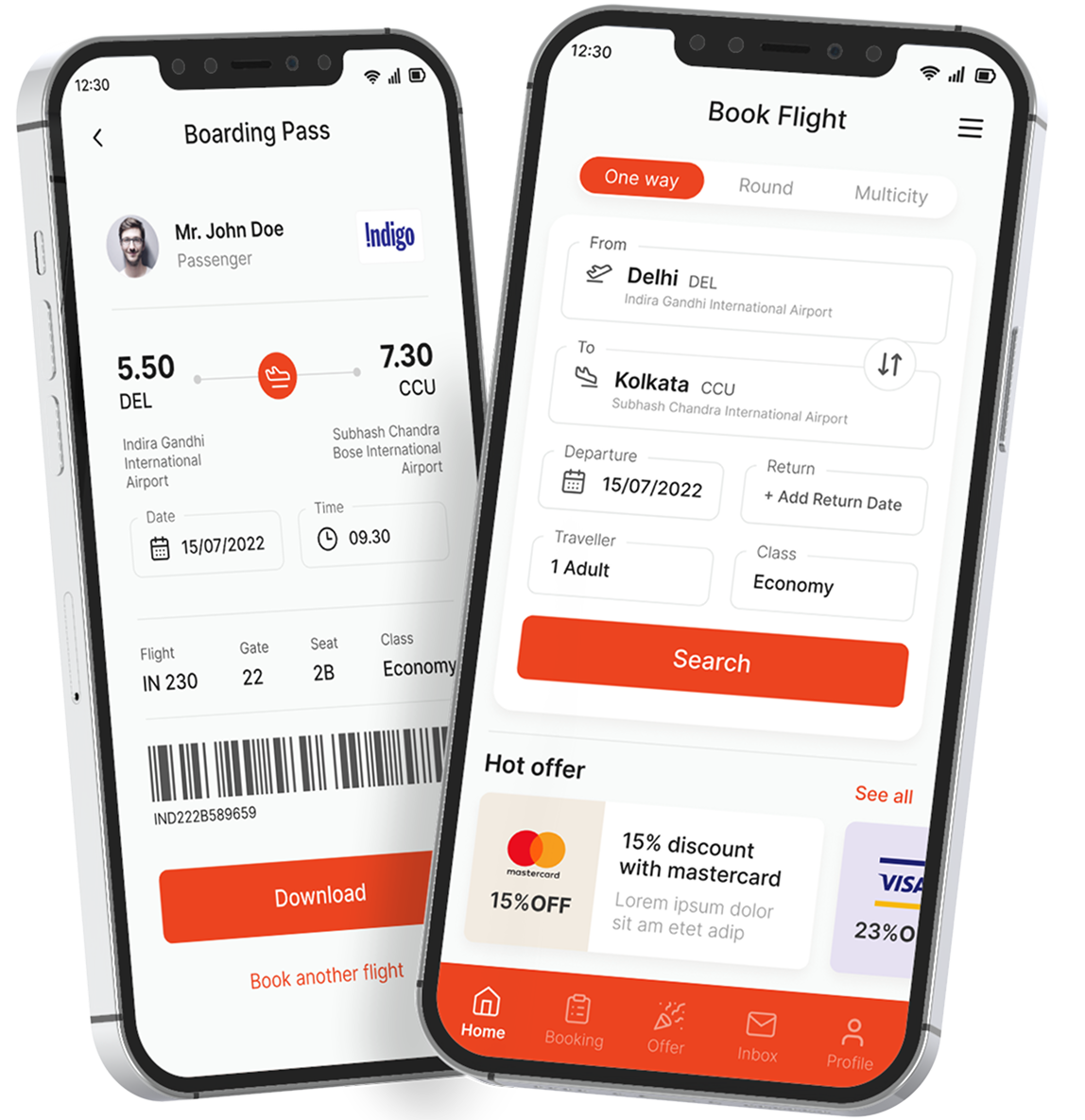 Mobile app screen mockup